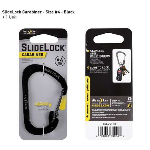 Nite-Ize CSL4-01-R6 Carabiner Slidelock Steel #4