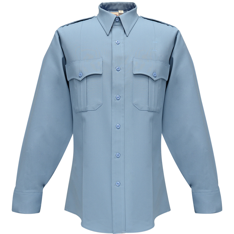 Flying Cross 45W66 25 16.5 36/37 Deluxe Tropical Long Sleeve Shirt w/ Pleated Pockets