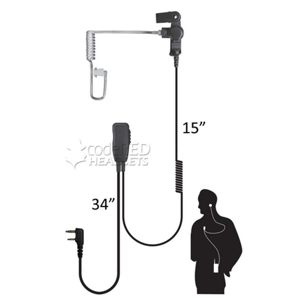 Code Red Headsets Sherlock-K Sherlock Single Wire Acoustic Tube Earpiece