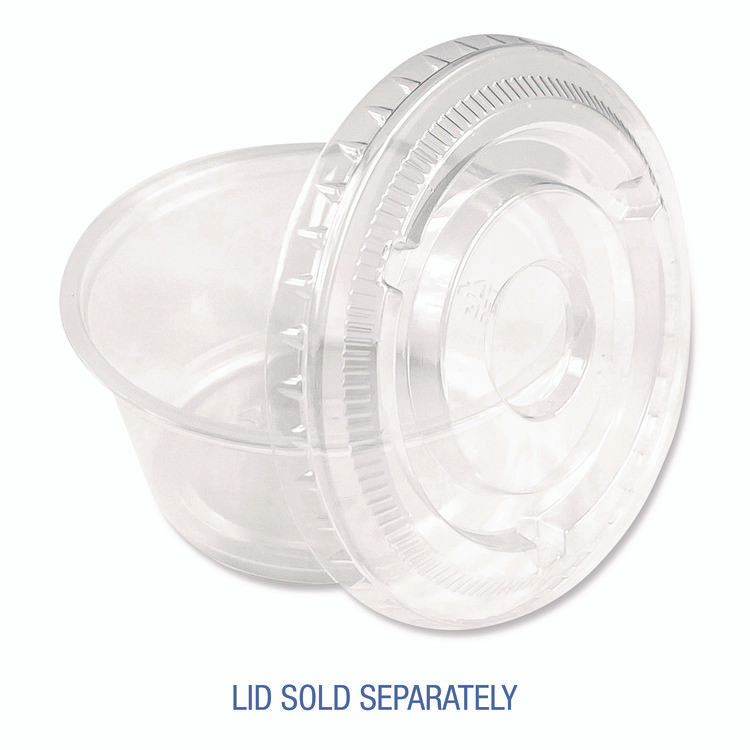 BOARDWALK PRTN325TS Souffle/Portion Cups, 3.25 oz, Plastic, Translucent, 2,500/Carton