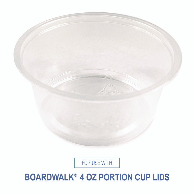 BOARDWALK PRTN325TS Souffle/Portion Cups, 3.25 oz, Plastic, Translucent, 2,500/Carton