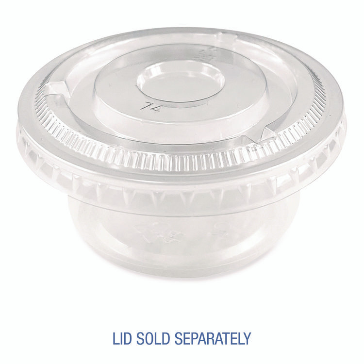 BOARDWALK PRTN325TS Souffle/Portion Cups, 3.25 oz, Plastic, Translucent, 2,500/Carton