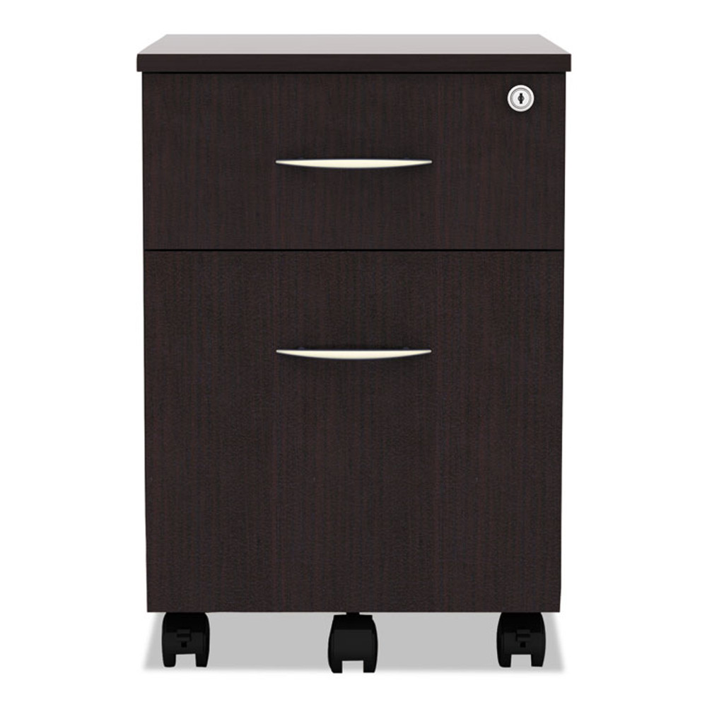 ALERA VABFES Alera Valencia Series Mobile Pedestal, Left or Right, 2-Drawers: Box/File, Legal/Letter, Espresso, 15.88" x 19.13" x 22.88"