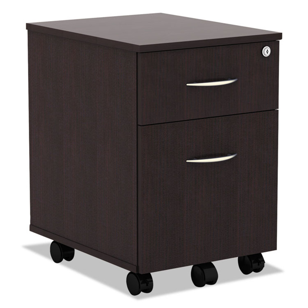 ALERA VABFES Alera Valencia Series Mobile Pedestal, Left or Right, 2-Drawers: Box/File, Legal/Letter, Espresso, 15.88" x 19.13" x 22.88"