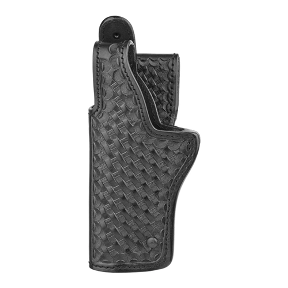 Dutyman 7321LH Basketweave Leather Mid Ride (Jacket Slot) Holster