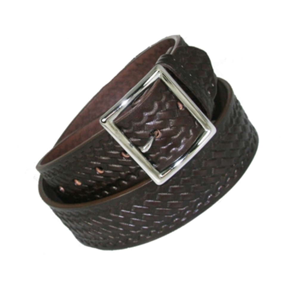 Boston Leather 6505-BRN-3-38-GLD 1 3/4 Garrison Belt