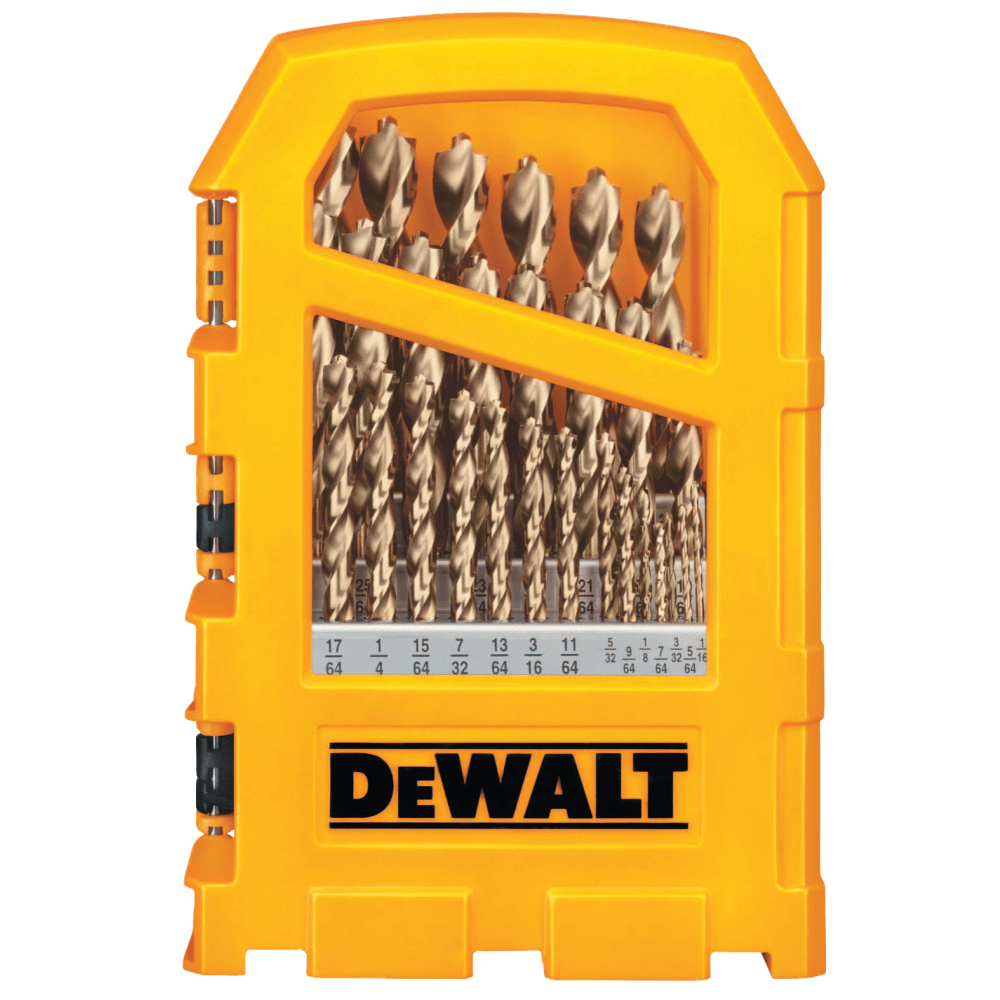 BLACK & DECKER HOUSEHOLD 115-DW1969 DeWalt Pilot Point Gold Ferrous Oxide Drill Bit Set, 29-Bits