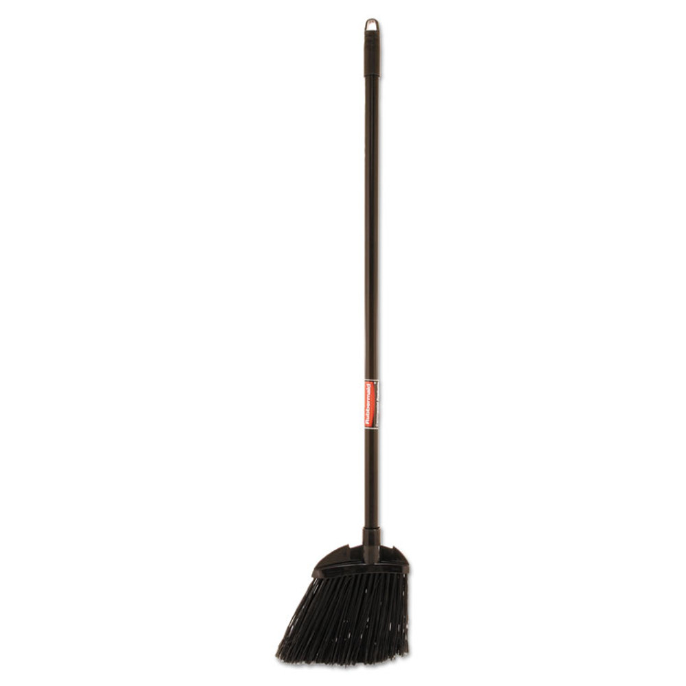 RUBBERMAID COMMERCIAL PROD. 637400BLA Angled Lobby Broom, Poly Bristles, 35" Handle, Black