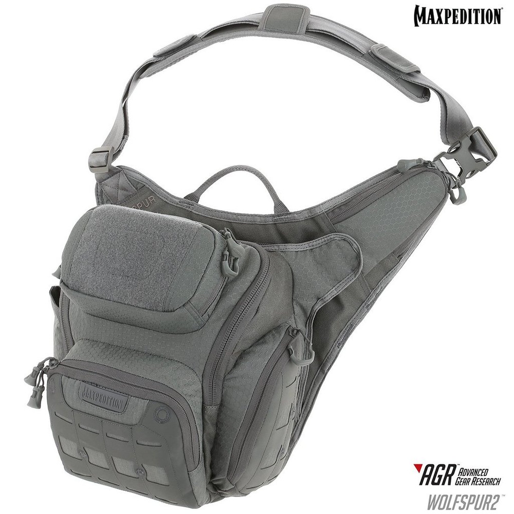 Maxpedition WLF2BLK Wolfspur v2.0 Crossbody Shoulder Bag
