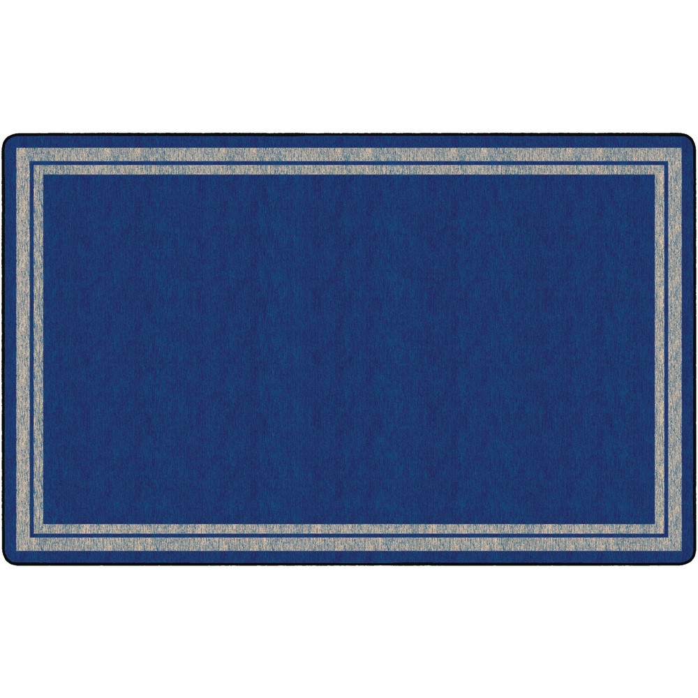 FLAGSHIP CARPETS FE422-44A  Double-Border Rectangular Rug, 90in x 144in, Light Blue