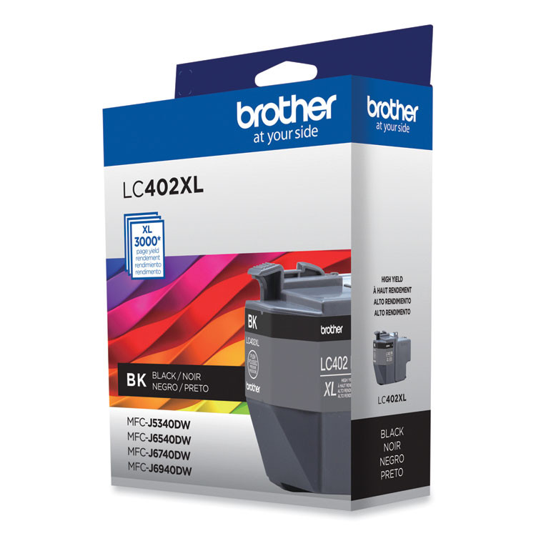 BROTHER INTL. CORP. LC402XLBKS LC402XLBKS High-Yield Ink, 3,000 Page-Yield, Black