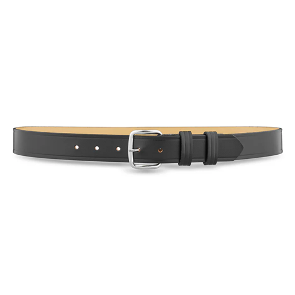 Dutyman 1411-38-9011 1-1/4"" Plain Leather Garrison Belt with Nickel Buckle
