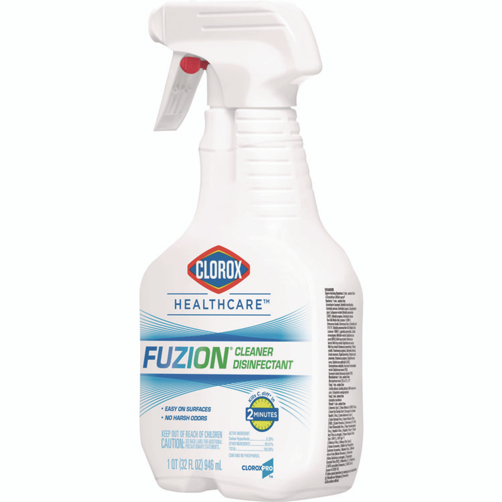 CLOROX SALES CO. Healthcare® 31478 Fuzion Cleaner Disinfectant, Unscented, 32 oz Spray Bottle, 9/Carton