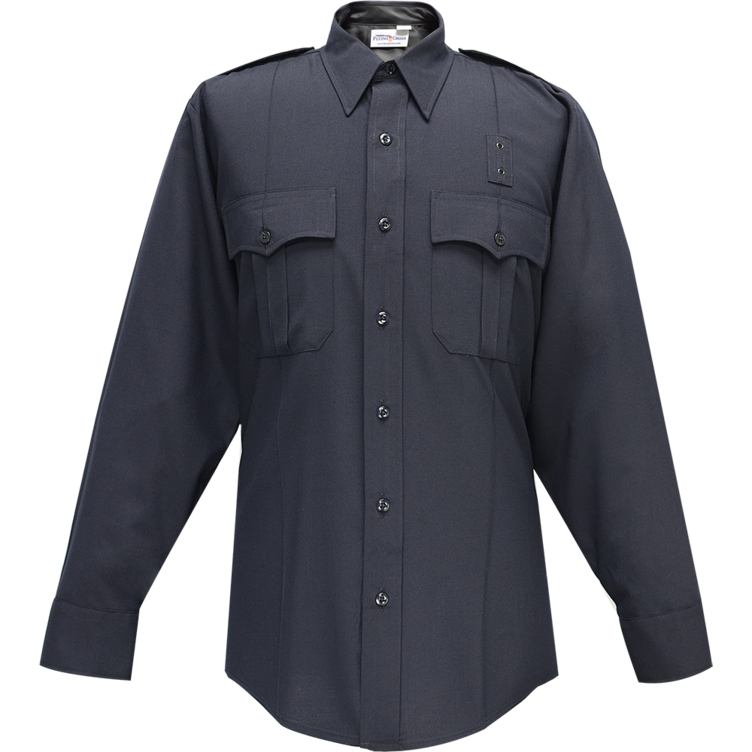 Flying Cross 07W84 86 15.5 34/35 Justice Long Sleeve Shirt w/ Pleated Pockets - LAPD Navy