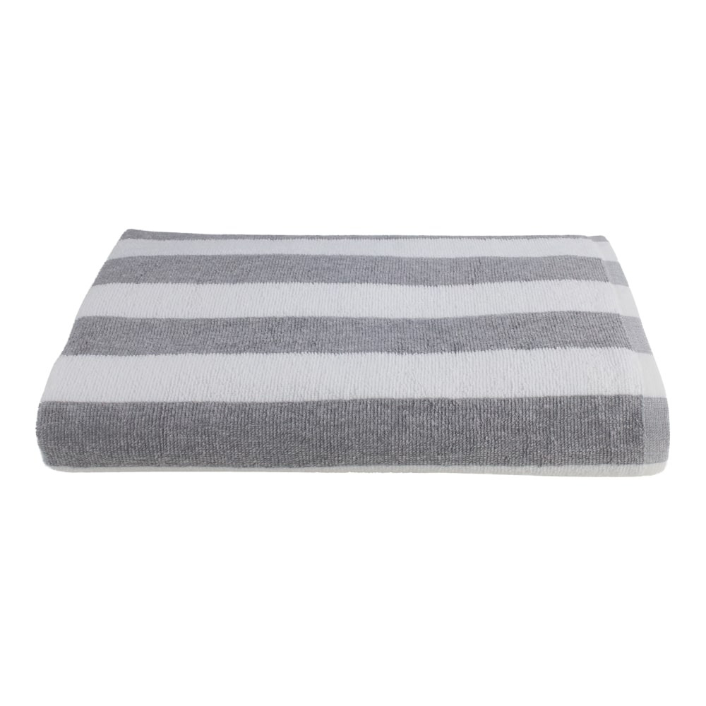 1888 MILLS, LLC S198-U-GYS-1-FT20 1888 Mills Fibertone Pool Towels, Stripes, Gray, Set Of 48 Towels