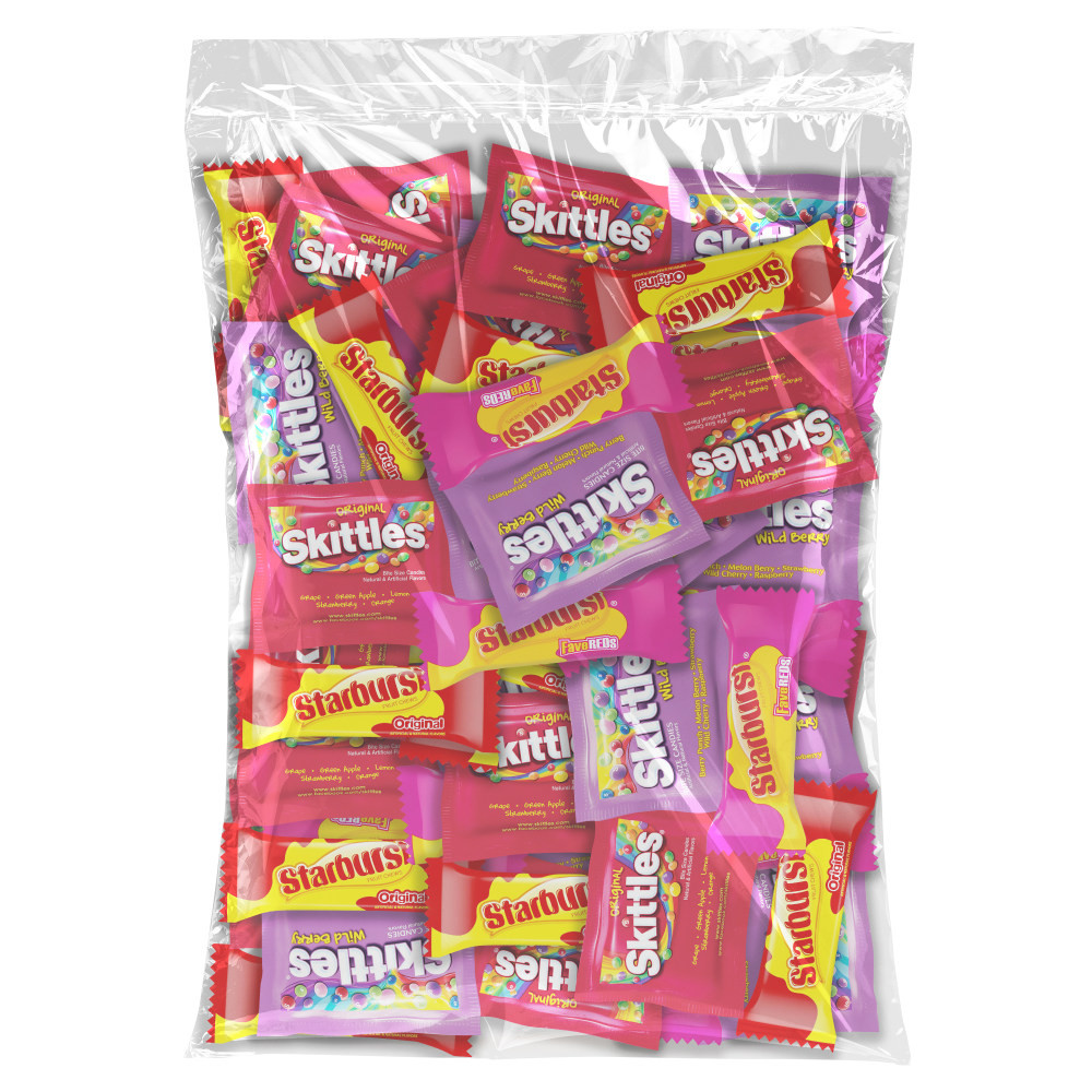 WM. WRIGLEY JR. COMPANY 50105 Skittles & Starburst Fun-Size Variety Pack, 104.4 Oz