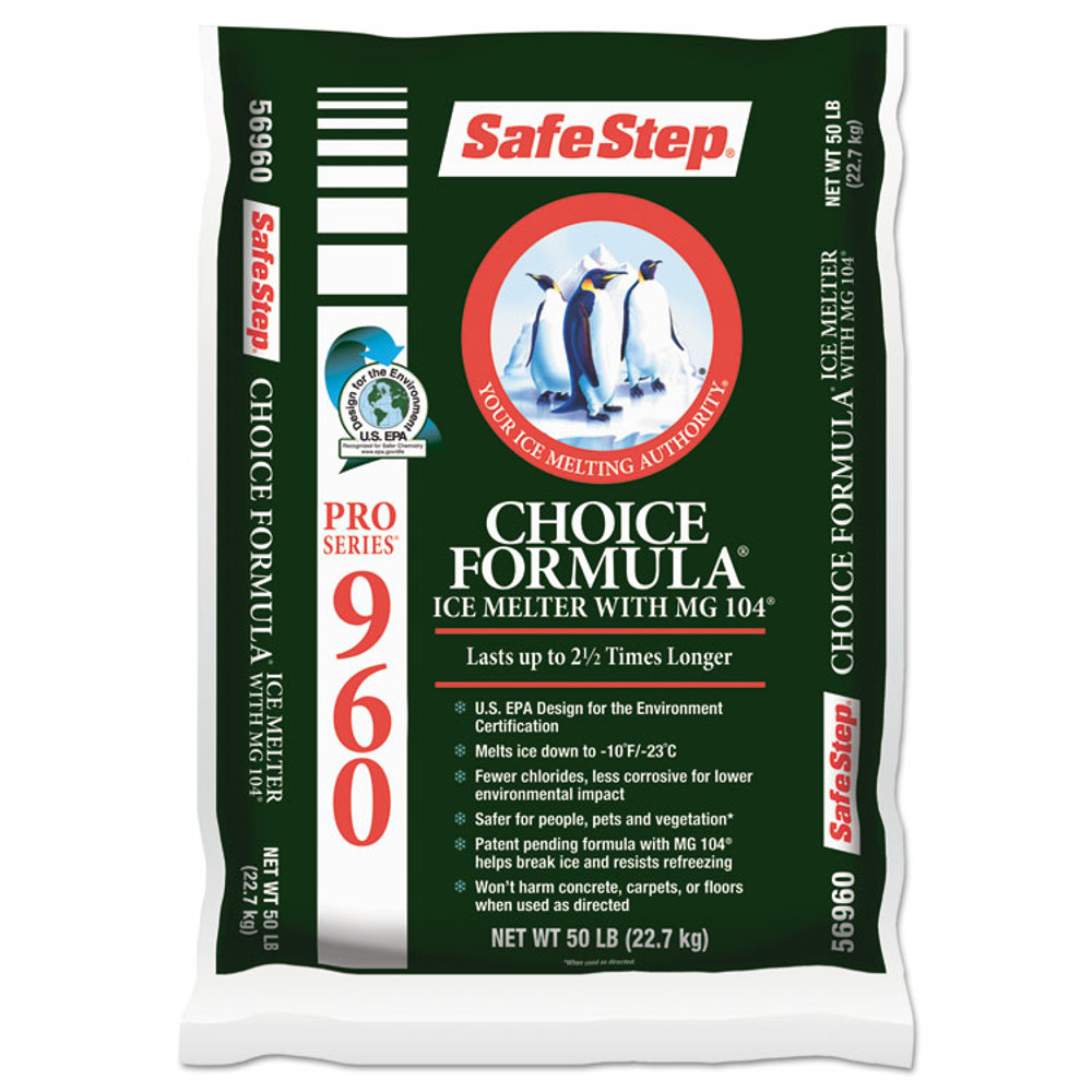 COMPASS MINERALS GROUP Safe Step® 815411 Pro Enviro Ice Melt, 50 lb Bag, 49/Pallet