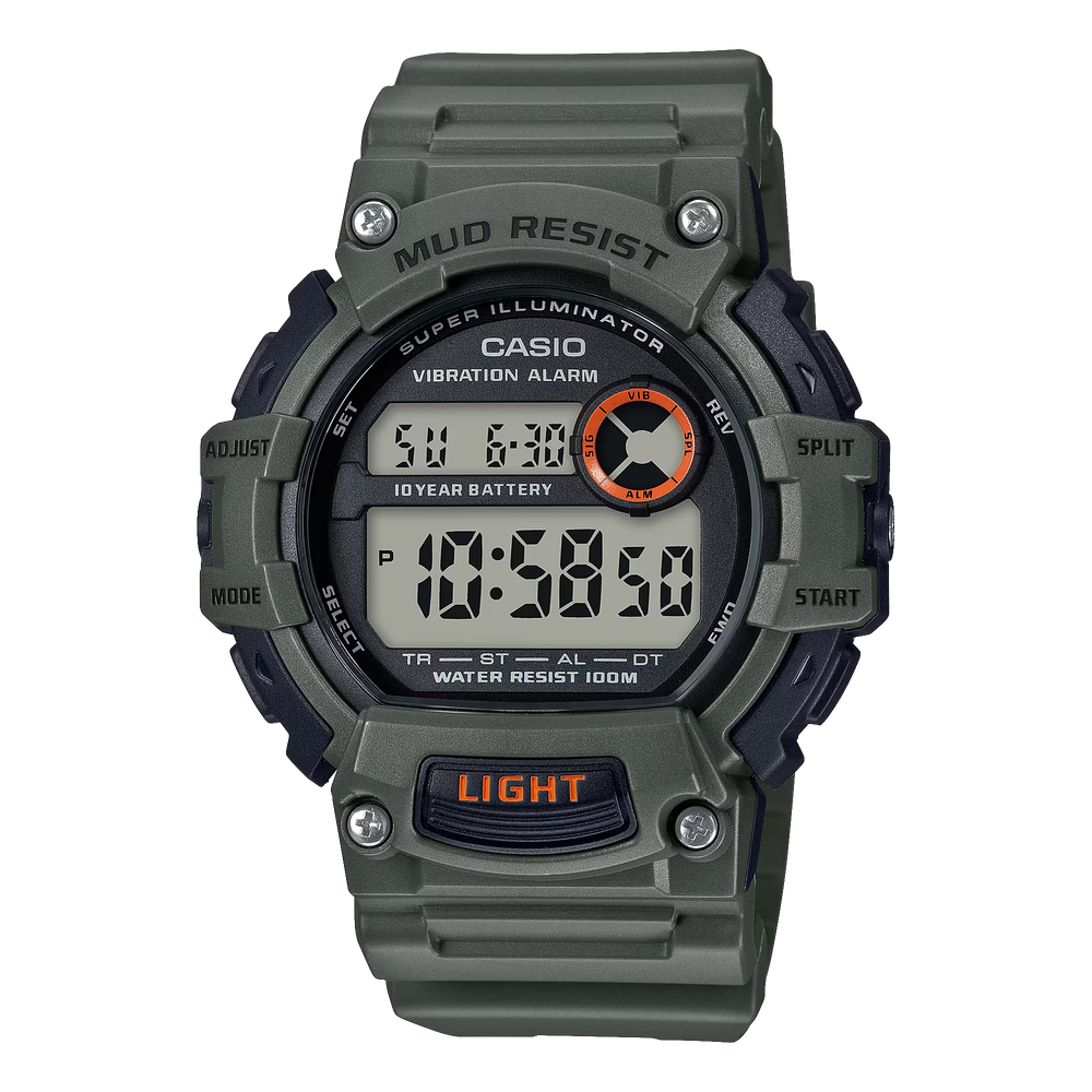 Casio TRT110H-3AV Mud-Resistant Digital Watch w/ Vibration Alarm