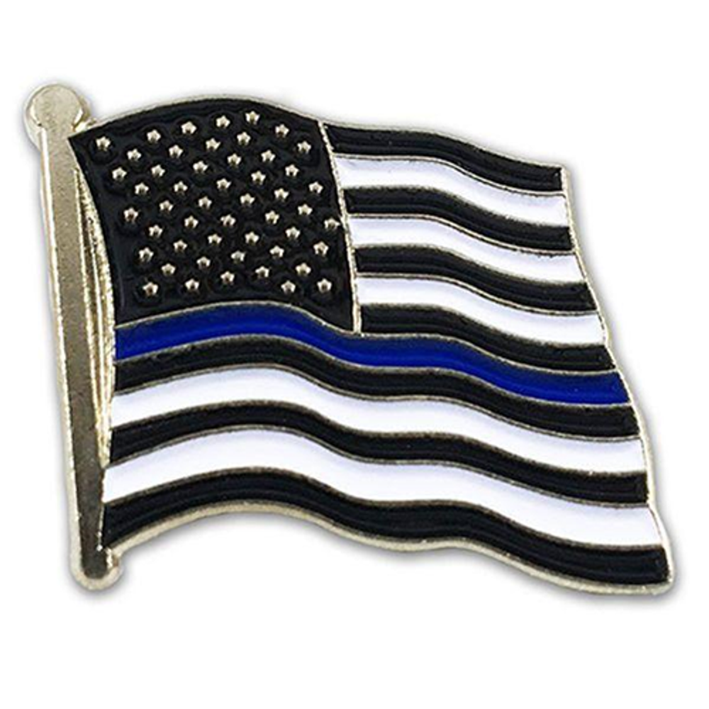 Thin Blue Line TBLAM Thin Blue Line American Flag Pin