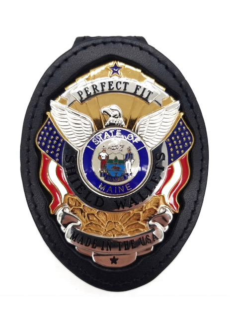 Perfect Fit 716-PC Recessed Belt Clip Badge Holder w/ Pocket & Neck Chain