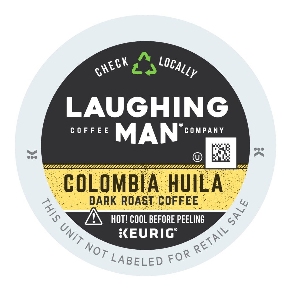 GREEN MOUNTAIN COFFEE ROASTERS, INC. Laughing Man 5000345773  Single-Serve Coffee K-Cup Pods, Dark Roast, Columbia Huila, Carton Of 22