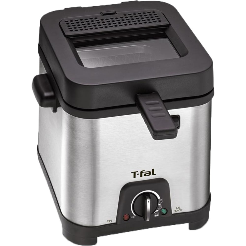 T-FAL/WEAREVER T-Fal FF492D51  Compact Deep Fryer, 10-7/16inH x 10-7/16inW x 10-7/16inH, Silver