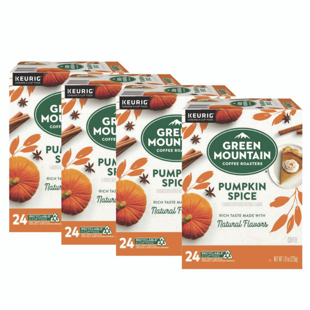 KEURIG DR PEPPER Green Mountain Coffee® 6758CT Fair Trade Certified Pumpkin Spice Flavored Coffee K-Cups, 96/Carton