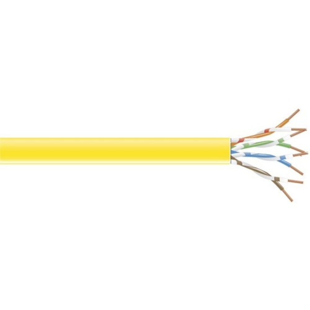 BLACK BOX CORPORATION Black Box C6-CM-SLD-YL  CAT6 250-MHz Solid Bulk Cable - 1000 ft Category 6 Network Cable for Network Device - First End: Bare Wire - Second End: Bare Wire - CM - 24 AWG - Yellow