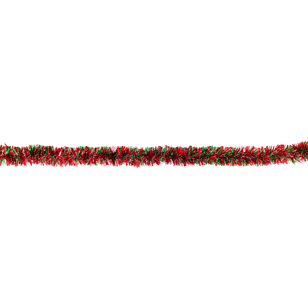 AMSCAN 220452  Christmas Giant Tinsel Garland, 2inH x 108inW, Red/Green