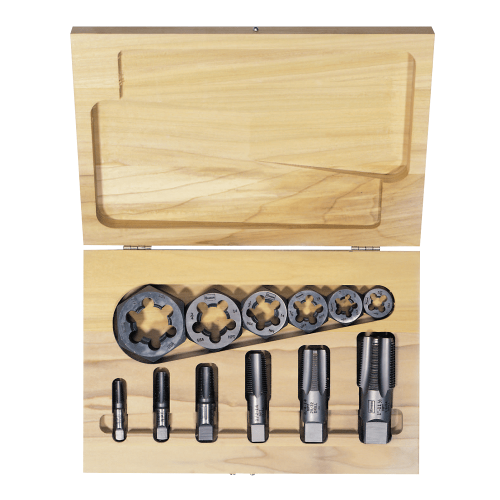 IRWIN 585-1920  Hexagon Re-Threading Tap and Die Set, 12 Pieces