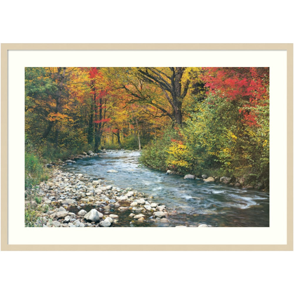 UNIEK INC. Amanti Art A42705530242  Forest Creek I Wood Framed Wall Art Print, 41inH x 29inW, Natural