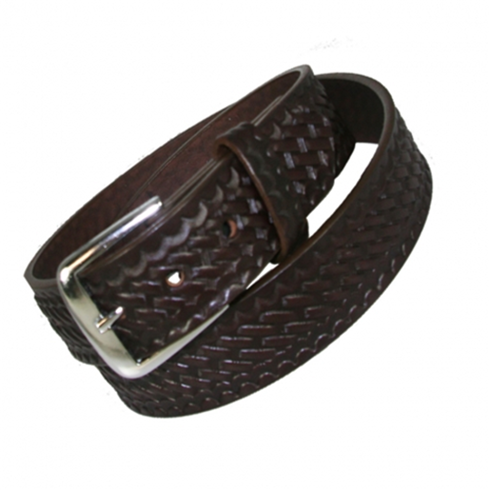 Boston Leather 6582-BRN-3-46-GLD Traditional 1 1/2 Off Duty Belt