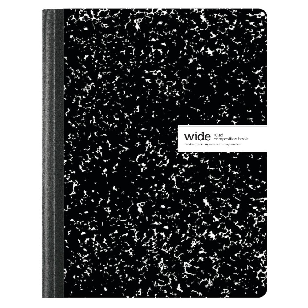 Great for a variety of subjects - this sturdy, high-quality school composition notebook is ruled for neater note-taking.  Conveniently take notes on 16 lb sheets.  Sewn and taped binding for extra-durability.  Remote learning from anywhere is easier with the right essentials.
