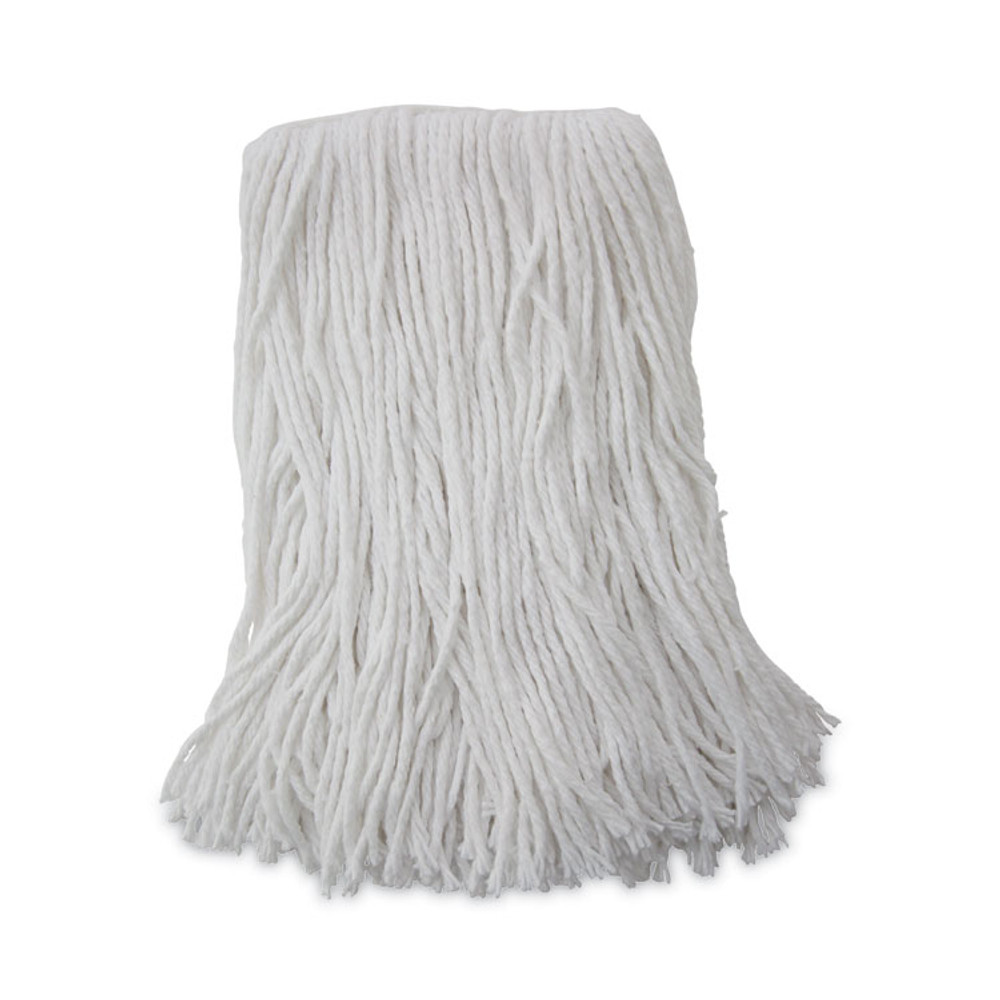 BOARDWALK 2016R Mop Head, Value Standard Head, Rayon Fiber, Cut-End, Size No. 16, White, 12/Carton