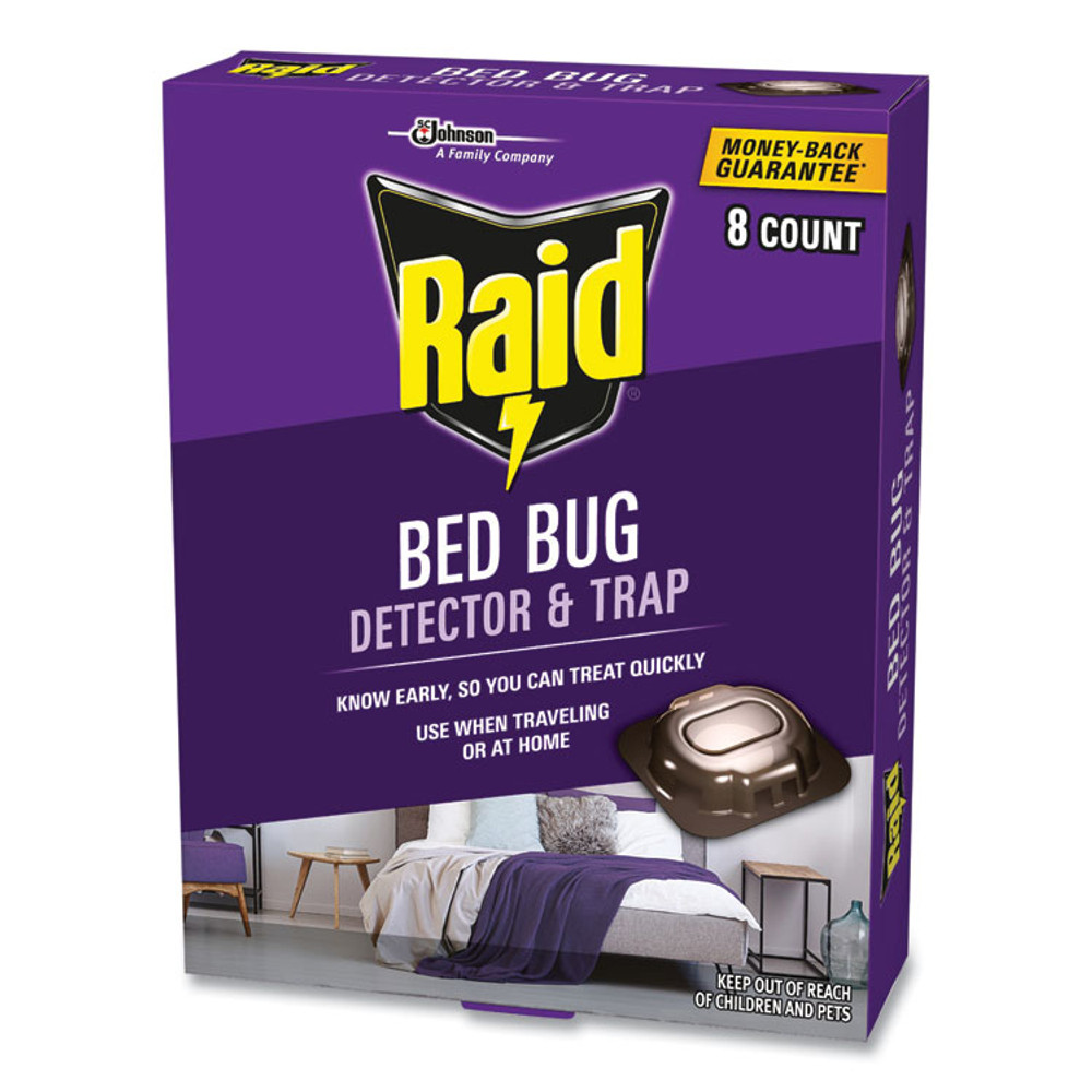 SC JOHNSON Raid® 674798EA Bed Bug Detector and Trap, 0.19 lb Trap, 8 Traps