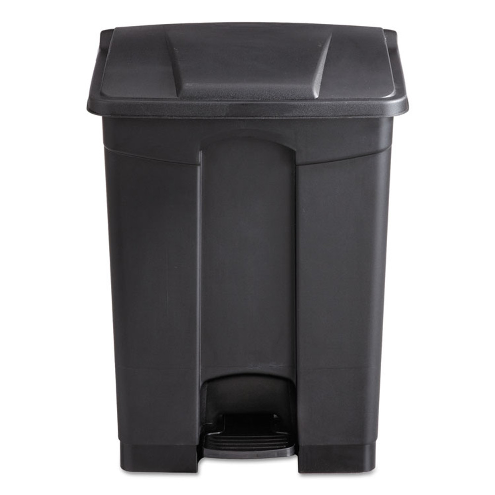 SAFCO PRODUCTS 9922BL Large Capacity Plastic Step-On Receptacle, 17 gal, Plastic, Black