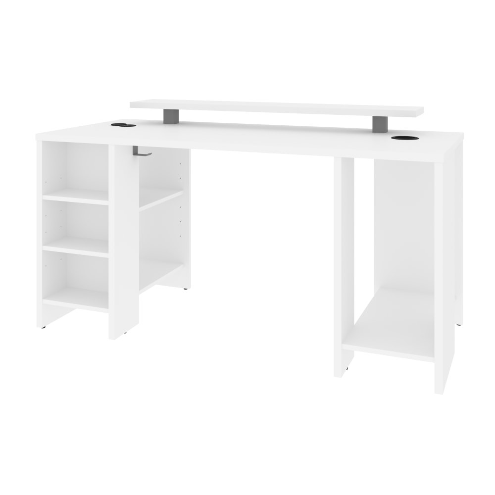 BESTAR INC. 169401-000017 Bestar Electra 60inW Gaming Computer Desk, White