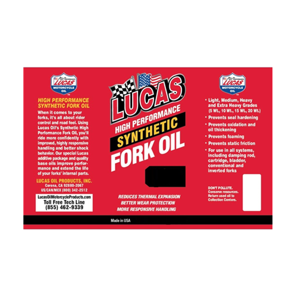 Lucas Oil 10780 Synthetic Fork Oil