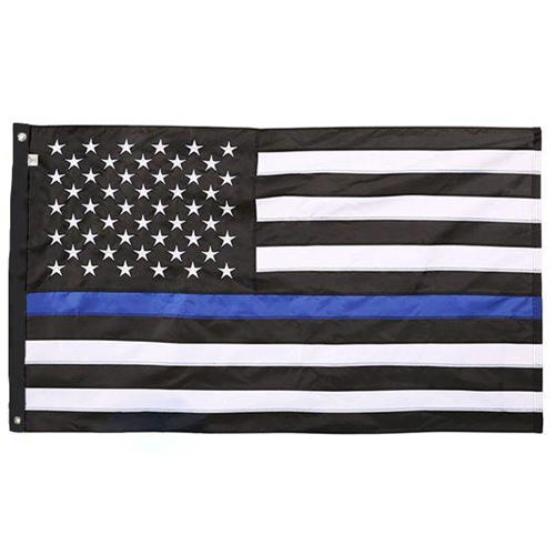 Thin Blue Line TBL-EMB-3X5 Pointview Flags - Thin Blue Line American Flag - Sewn/Embroidered - 3 x 5 Feet