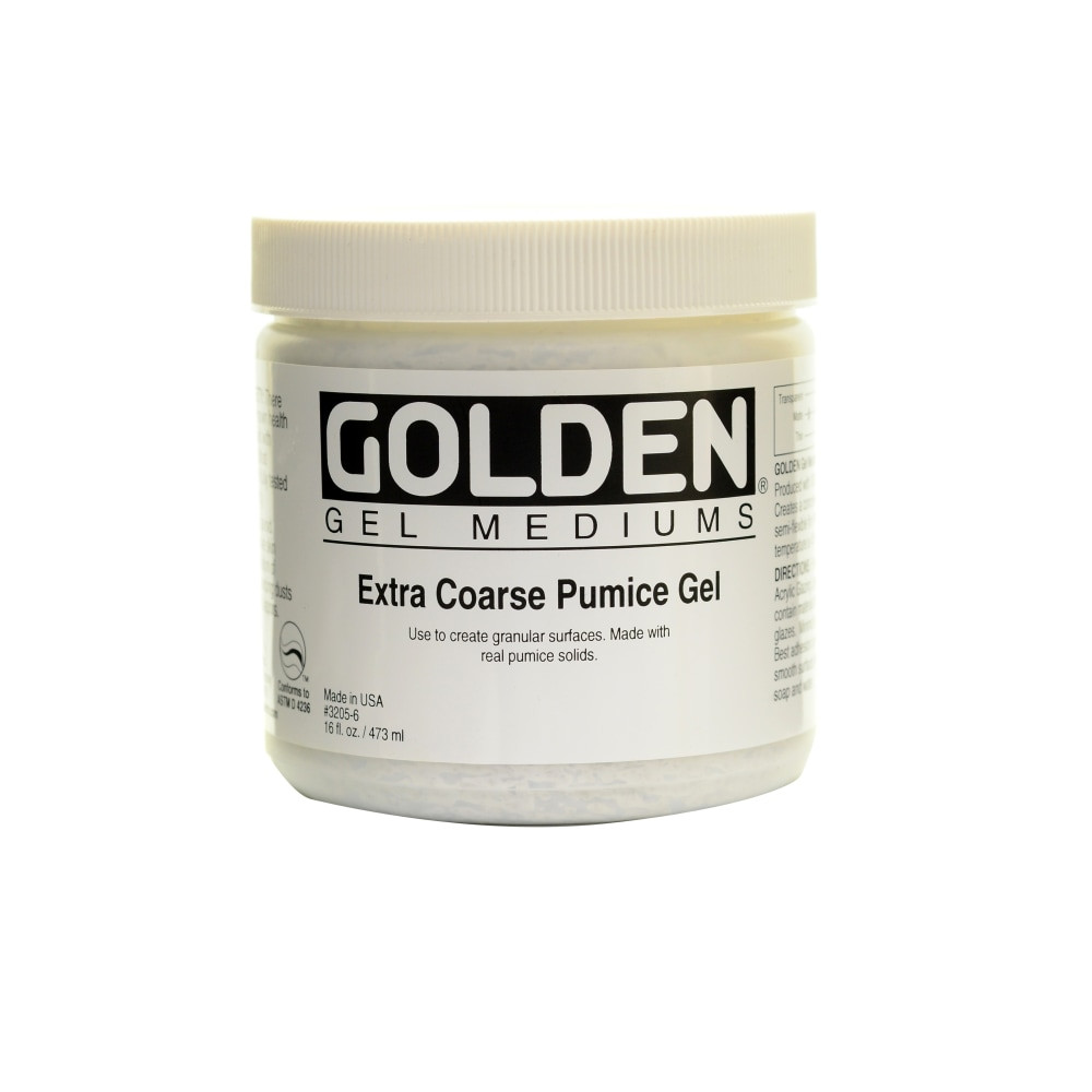 GOLDEN ARTIST COLORS, INC. Golden 3205-6  Extra-Coarse Pumice Gel, 16 Oz