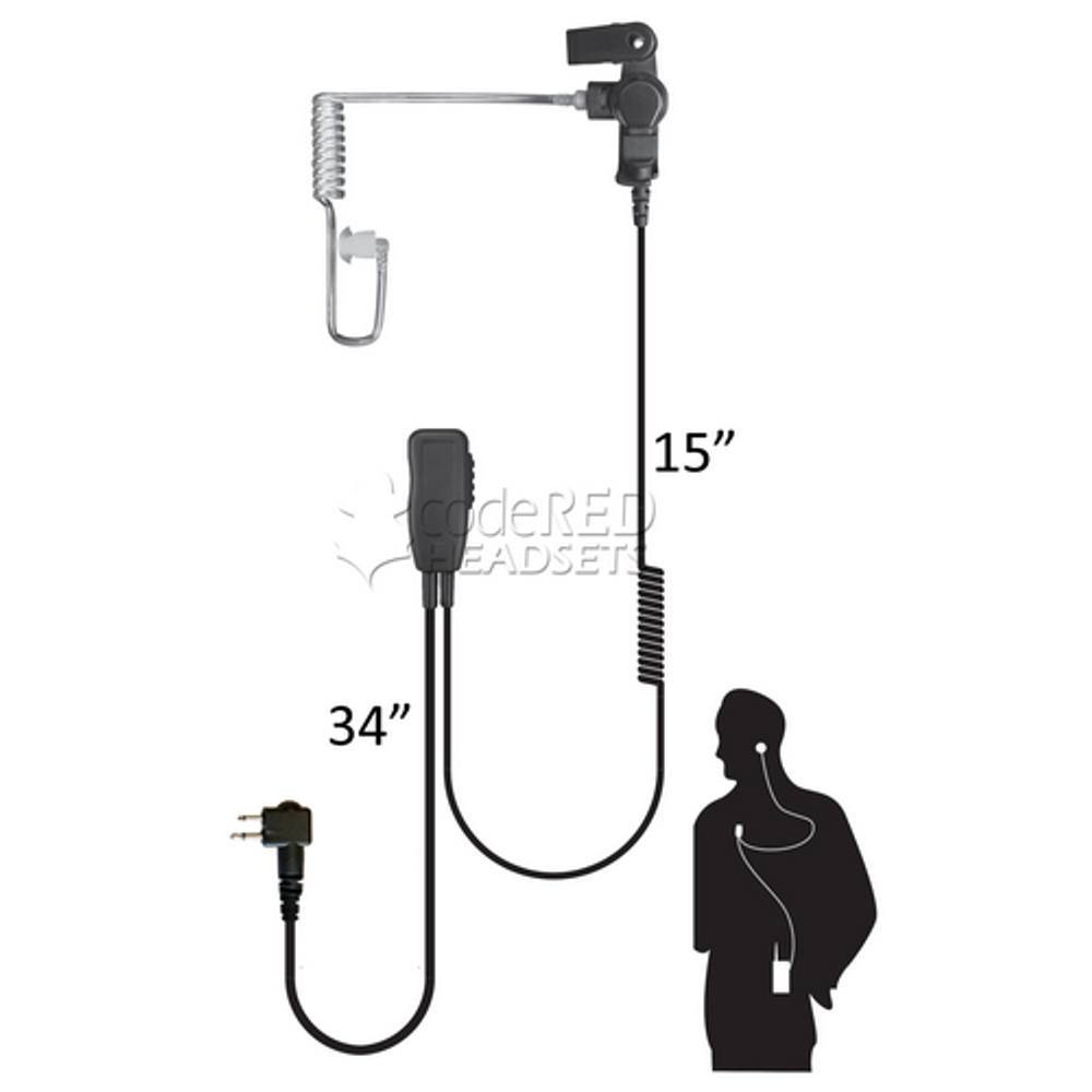Code Red Headsets Sherlock-M Sherlock Single Wire Acoustic Tube Earpiece