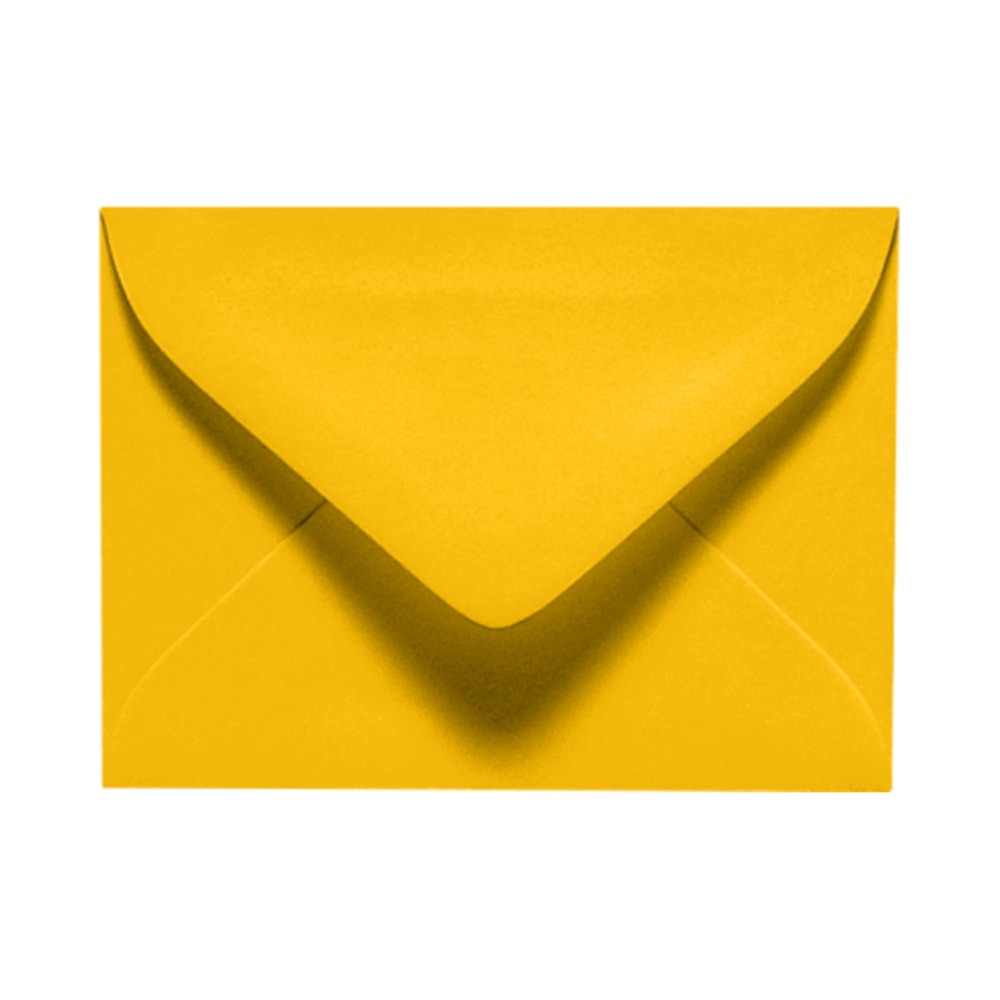 ACTION ENVELOPE EXLEVC-12-250 LUX Mini Envelopes, #17, Gummed Seal, Sunflower Yellow, Pack Of 250