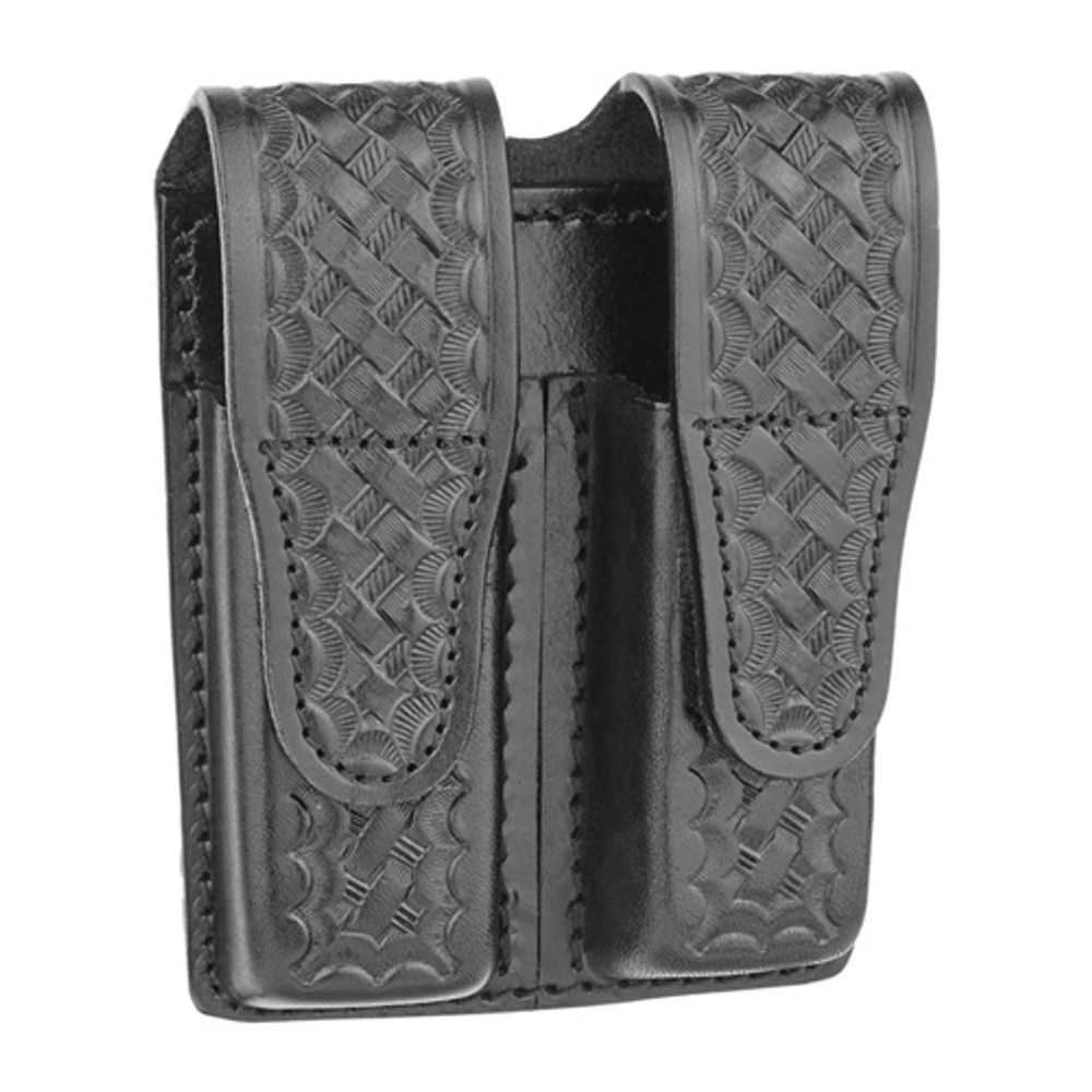 Dutyman 8521MV Basketweave Leather Double Magazine Holder for 9MM