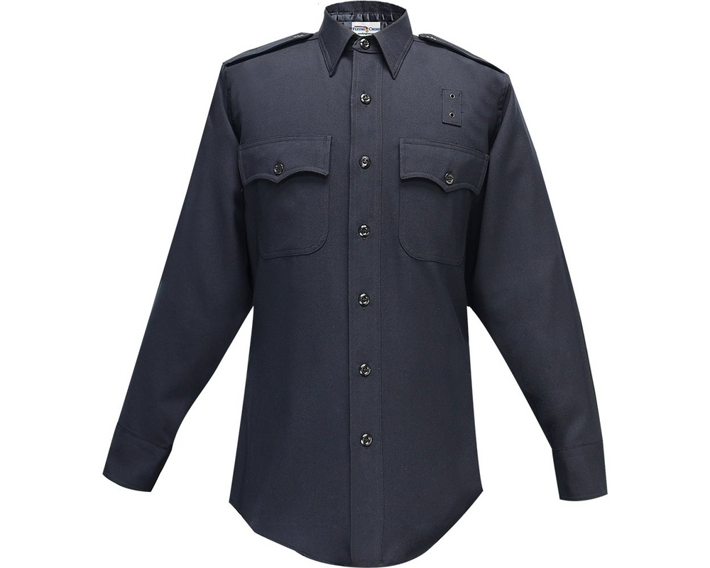 Flying Cross 20W95 86 17.0 38/39 LA SELECT 100% WOOL MEN'S LONG SLEEVE SHIRT LAPD NAVY