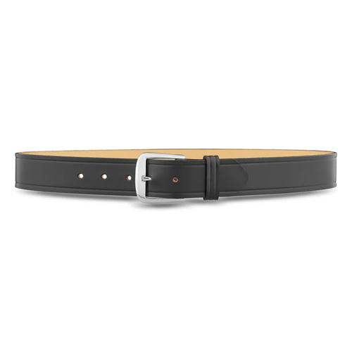 Dutyman 1511-54-9021 1-1/2"" Plain Leather Garrison Belt with Nickel Buckle