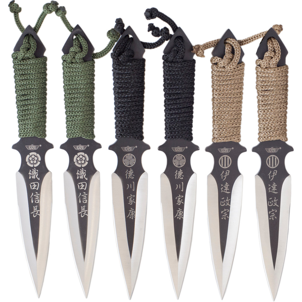 UZI UZK-TRW-006 UZI Throwing Knives - Cord Wrapped