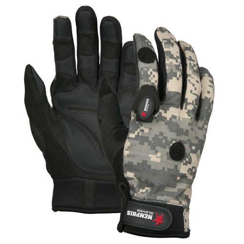 MCR Safety 924WWL Multitask Black Palm Camo with Lights