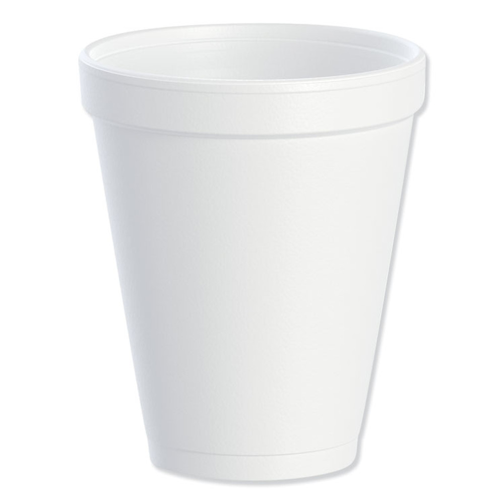 DART 10J10 Foam Drink Cups, 10 oz, White, 25/Bag, 40 Bags/Carton