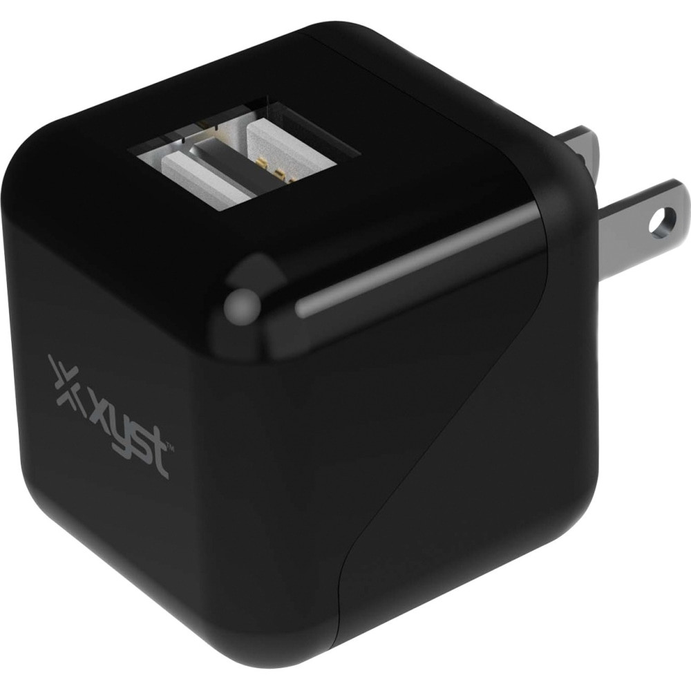 BOWER XYS-242WCBK XYST 2.4-Amp Dual USB Wall Charger (Black) - 120 V AC, 230 V AC Input - 5 V DC/2.40 A Output - Black