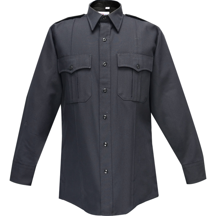 Flying Cross 35W78Z 86 17.0 34/35 Command Long Sleeve Shirt w/ Zipper & Convertible Sport Collar